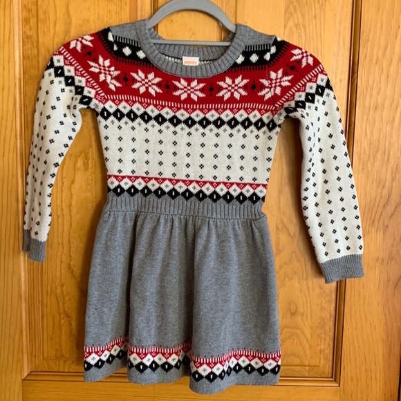 EUC Gymboree holiday sweater dress - size 5 - Picture 1 of 5